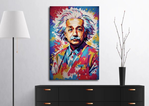 Albert Einstein Vibrant Colorful Texture Art