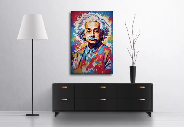 Albert Einstein Vibrant Colorful Texture Art