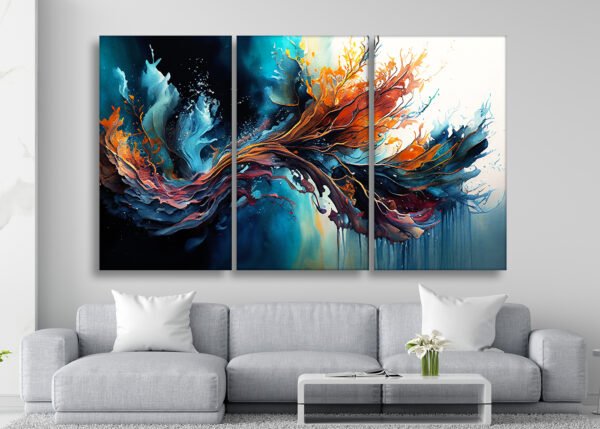 Abstract Illustration Multi-colored Paint